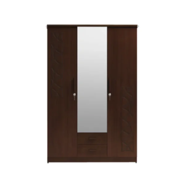 WOODEN THREE DOOR ALMIRAH/CUPBOARD