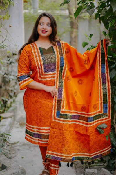 Premium Unstitched Cotton Three Piece 06